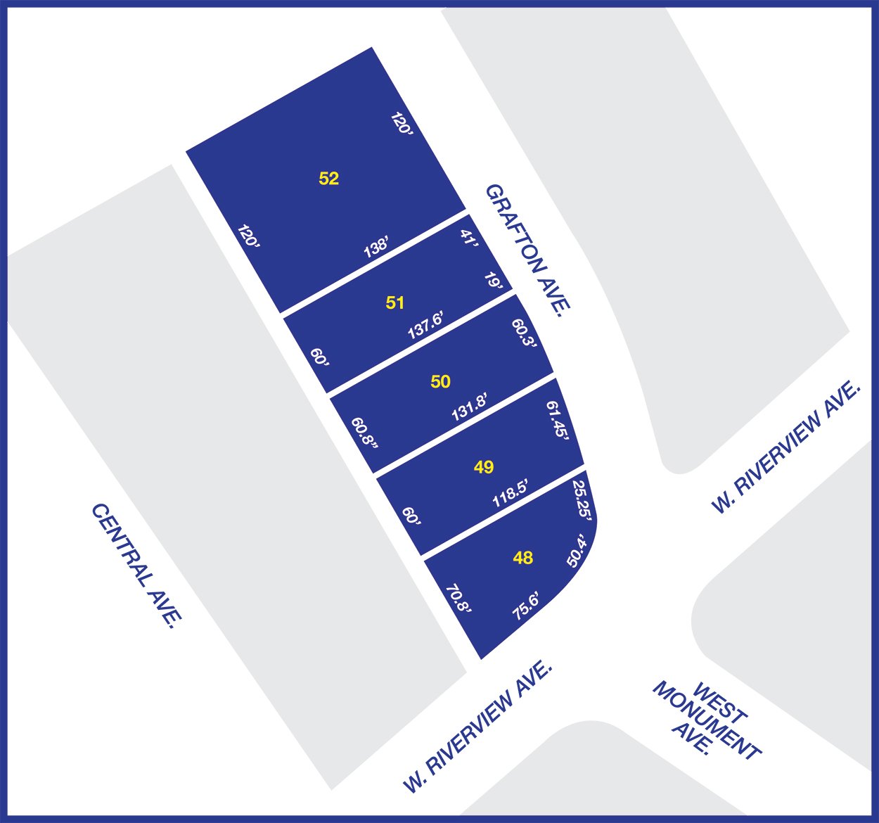 Site dimensions map